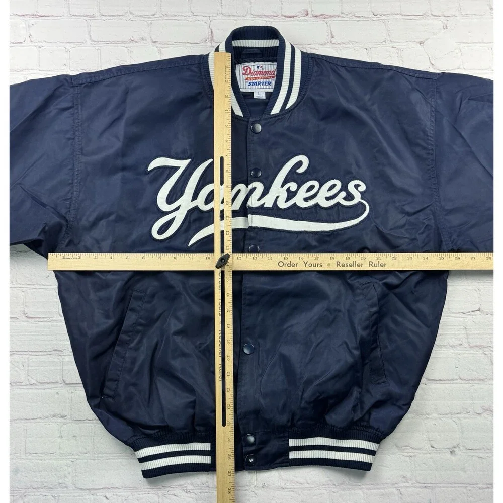 Vintage New York Yankees Starter Jacket Satin MLB Diamond Collection Men’s Large